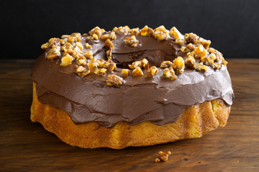 Rosca de Naranja con Chocolate y Nuez Caramelizada